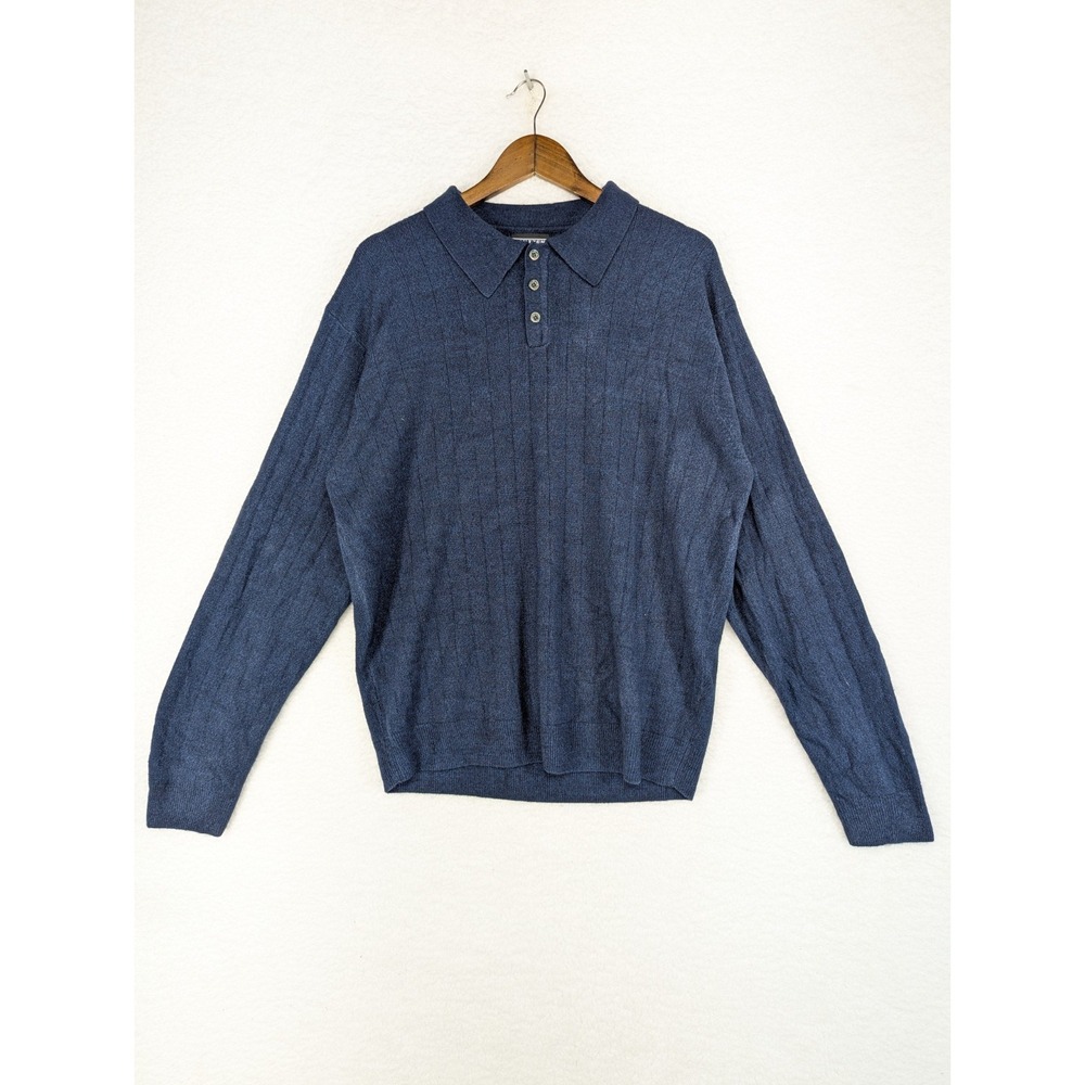 Jantzen Polo Men's Sweater Blue Outdoor‎ Acrylic Preppy Casual Pullover XL